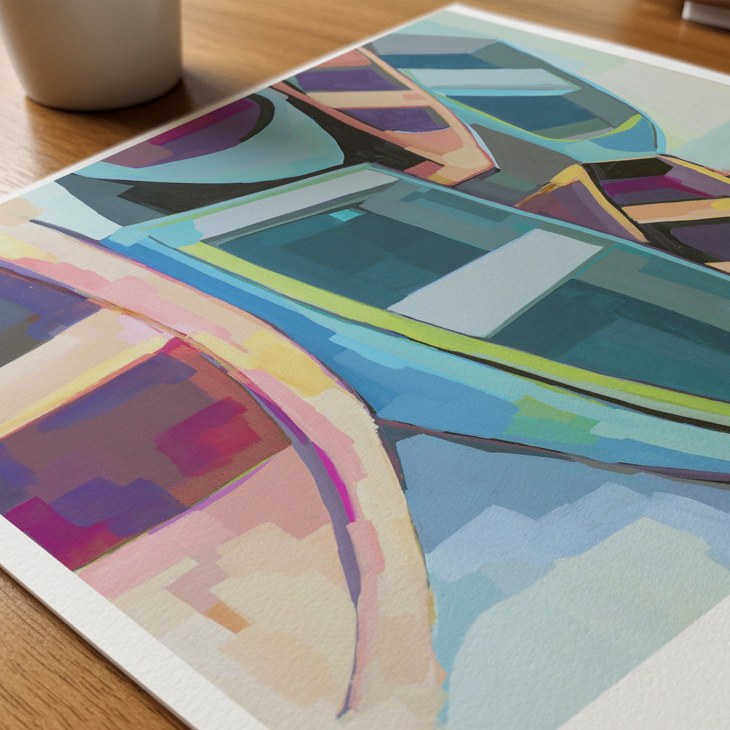 Blue Marina Art Print