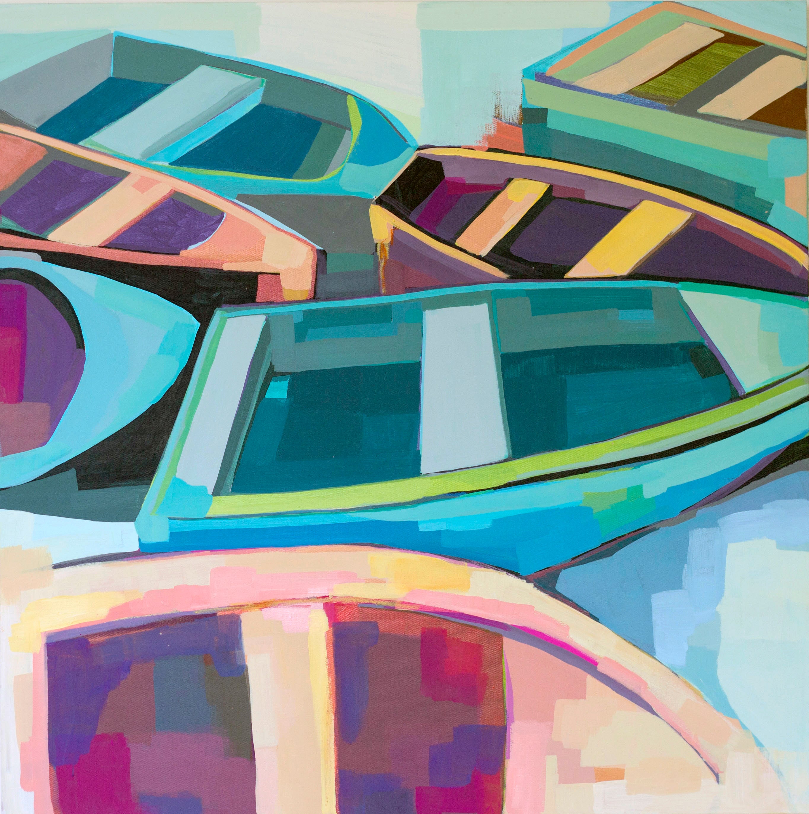 Blue Marina Art Print